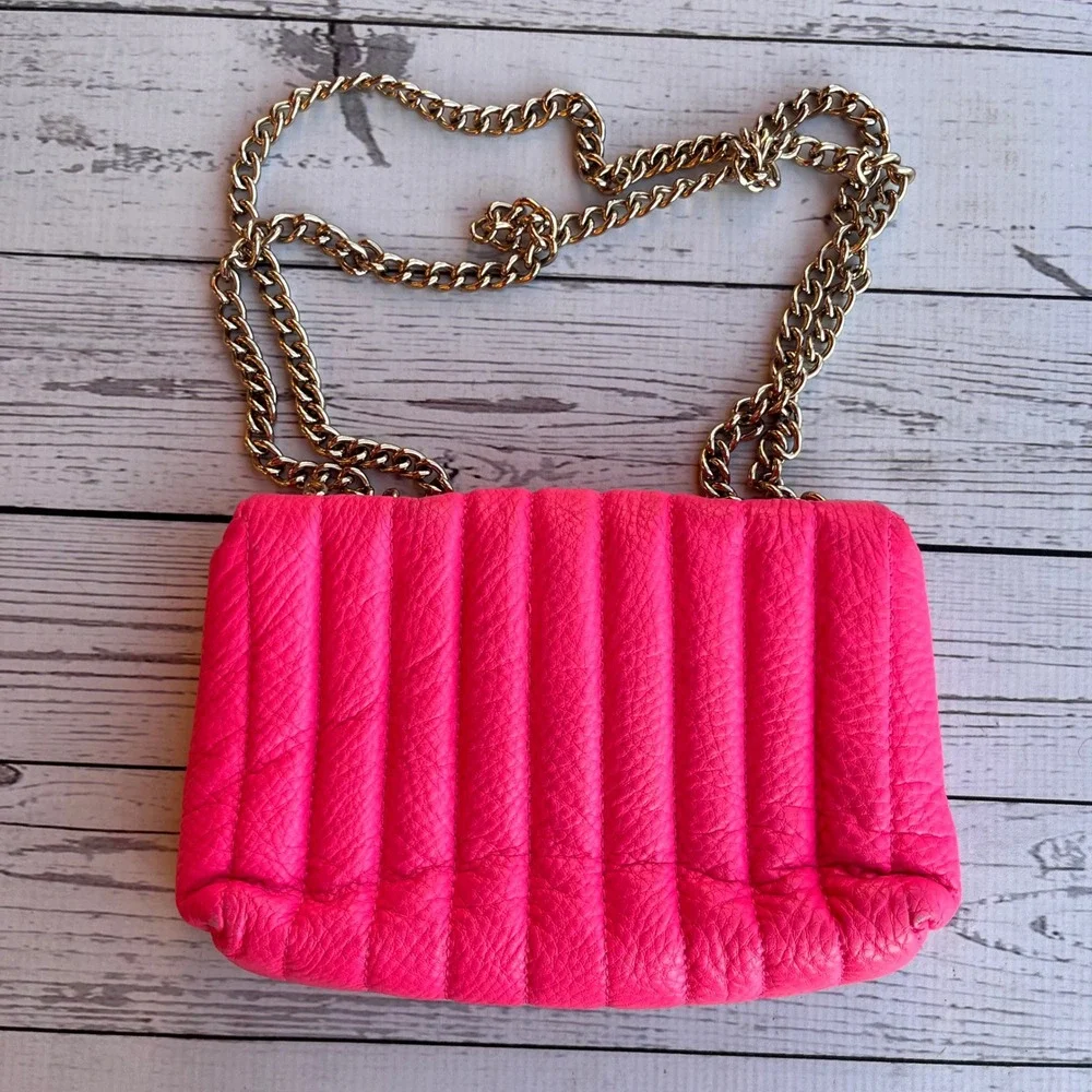 Kate‎ Spade RARE Bubblegum Pink Barbiecore Leather Crossbody Bag Purse Designer
